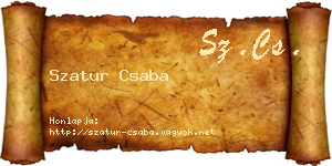 Szatur Csaba névjegykártya